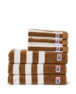 LEXINGTON stripete frottéhåndkle – Fudge/Snow White 50x70cm thumbnail