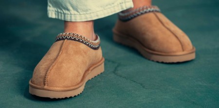LUNE 101 Clogs i semsket skinn med ullfôr - Chestnut