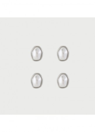 STICKY BESTIE Button Covers – Klassisk perle