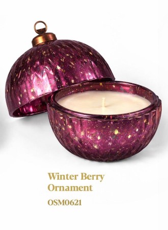 Winter Berry duftlys i julekule – Rød