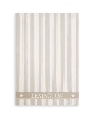 LEXINGTON Stripet Kjøkkenhåndkle Beige/Hvit
