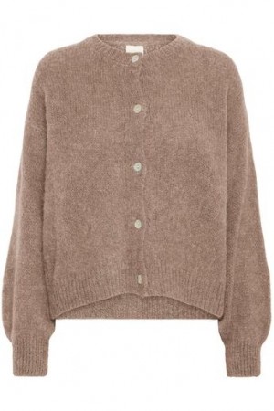ICHI Marita Strikket Cardigan Brun