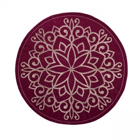 LENE BJERRE Stassia juletrærteppe mørk rød/gull, 110cm