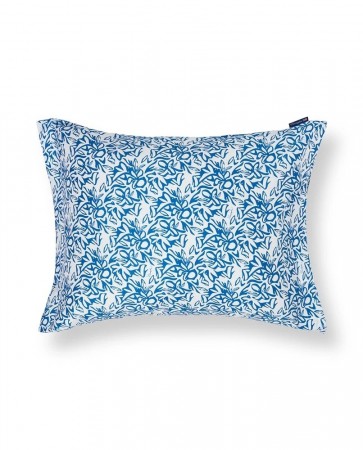 LEXINGTON – Putetrekk sateng med blomstertrykk blå/hvit 65x65cm