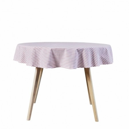 Lene Bjerre Olivia duk Ø140 cm – Offwhite / Coral