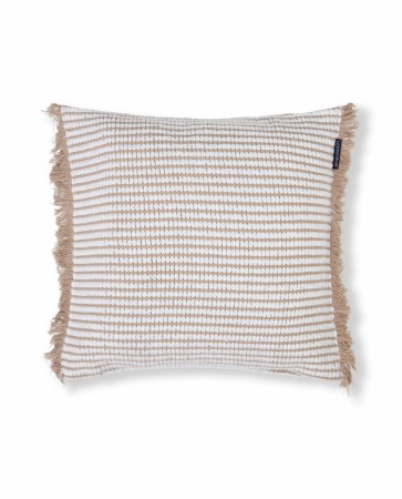 LEXINGTON Bomullsputetrekk Med Kraftige Striper Beige/Hvit 50x50cm