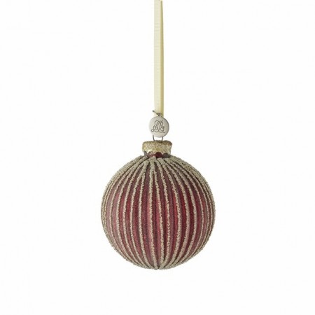 LENE BJERRE Norille julekule 8 cm – Mørk rød