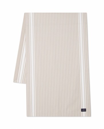 LEXINGTON Icons Stripete bordløper, beige/hvit 50x250 cm
