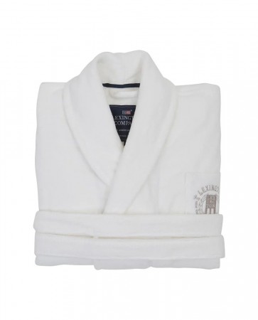 LEXINGTON Unisex hotel velour robe, hvit