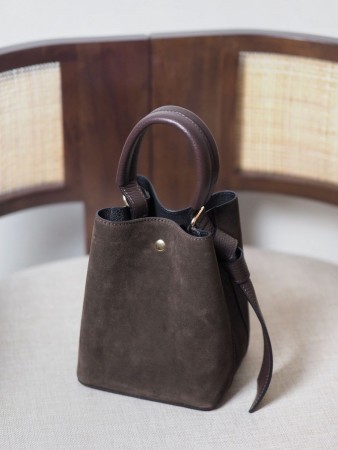 7 DAYS Veske semsket skinn, brun