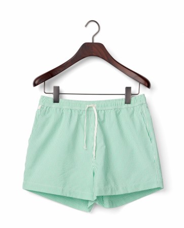 LEXINGTON Badeshorts grønn/hvit stripet
