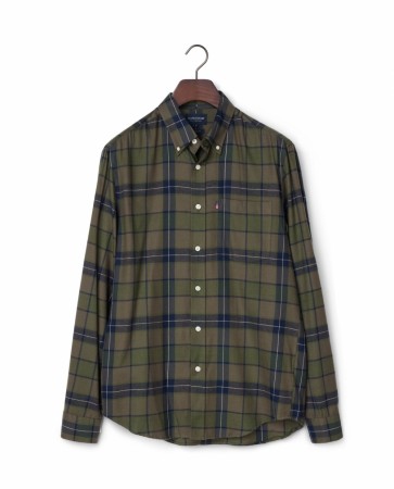 LEXINGTON Casual rutet flanellskjorte, grønn multi-check
