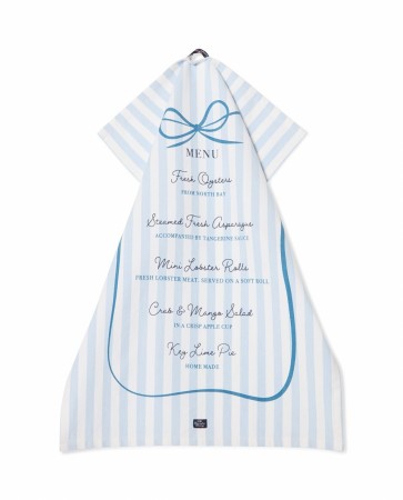 LEXINGTON Party Menu kjøkkenhåndkle – økologisk bomull, blå