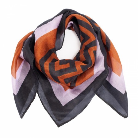 A&C Oslo Silkeskjerf orange/svart