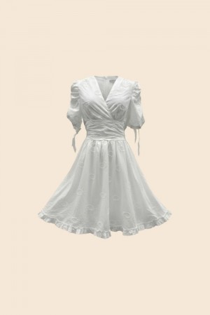 SECRETS BY B Aurélie Kjole, Hvit