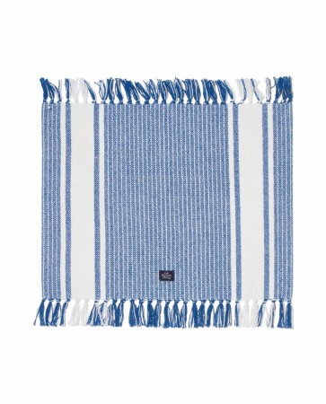 LEXINGTON Stripet Bomullsbrikke med Frynser 40x50cm