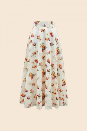 SECRETS BY B Solene Skjørt– Flower Print